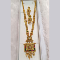Pari Art Jewellery Forming Pota Stone Long Necklace Set