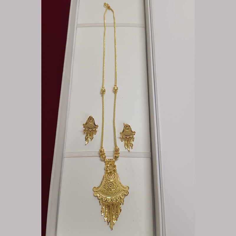 Pari Art Jewellery Forming Gold Plated Long Necklace Set