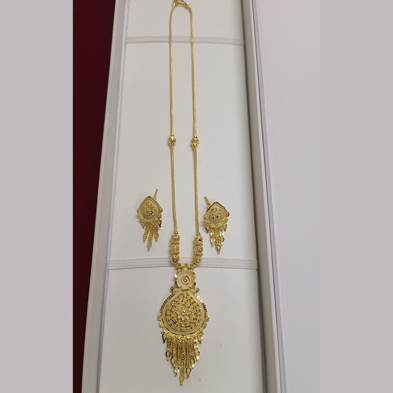 Pari Art Jewellery Forming Gold Plated Long Necklace Set