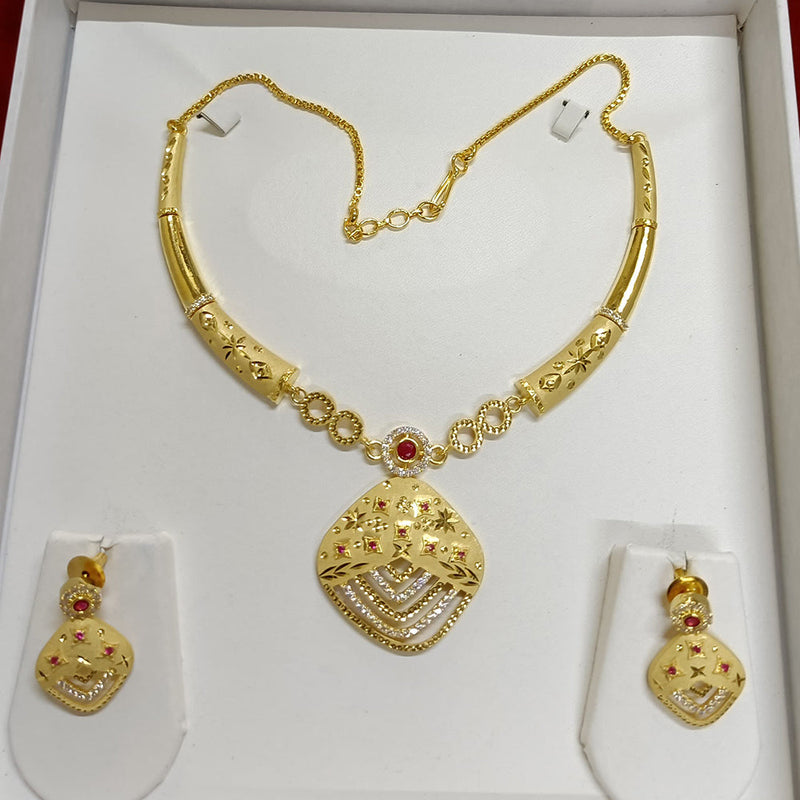 Pari Art Jewellery Forming Gold Plated Necklace Set