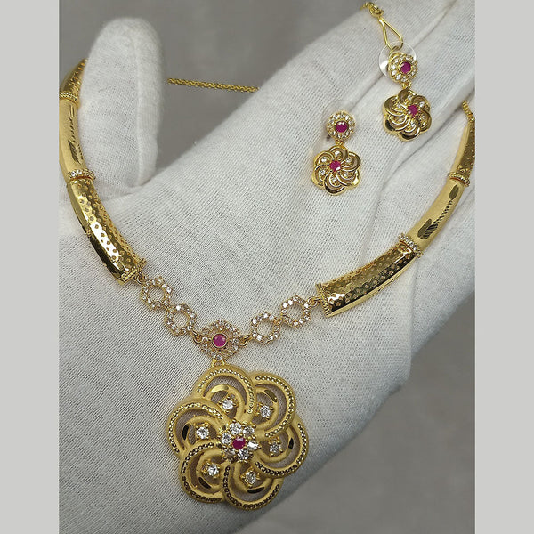 Pari Art Jewellery Forming Gold Plated Necklace Set