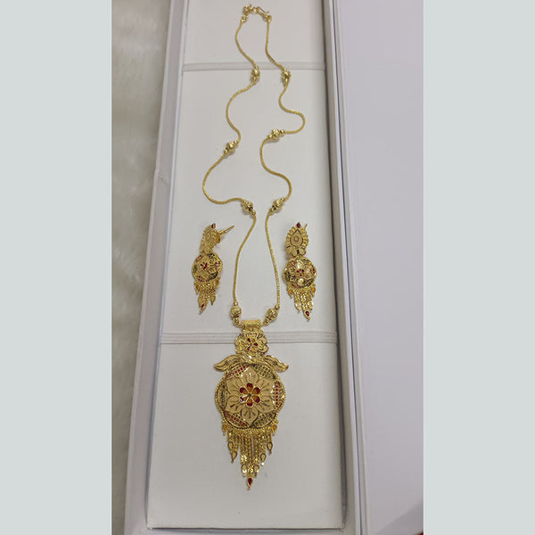 Pari Art Jewellery Forming Gold Plated Long Necklace Set