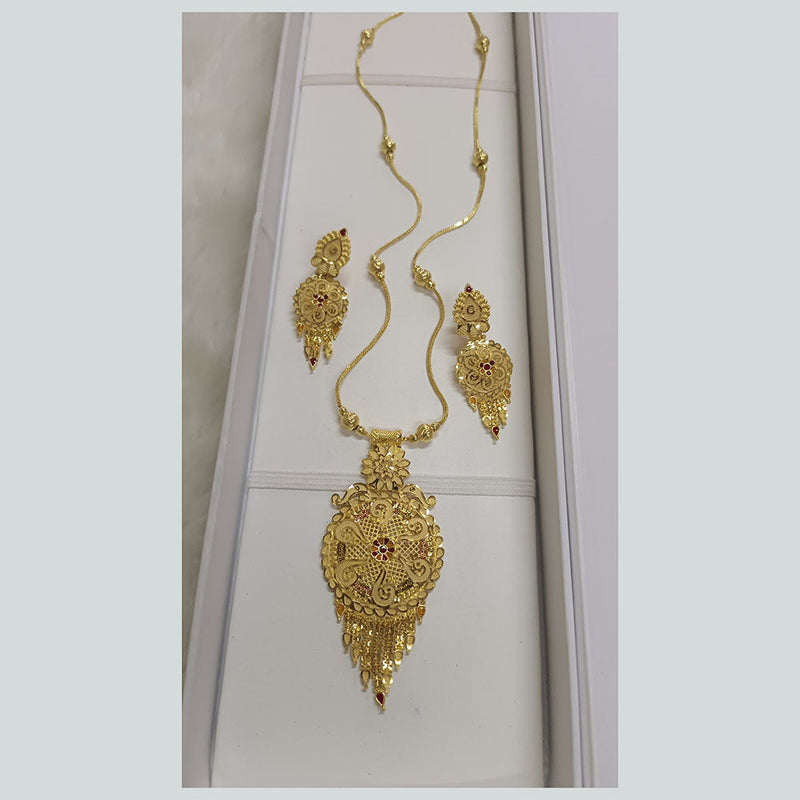 Pari Art Jewellery Forming Gold Plated Long Necklace Set