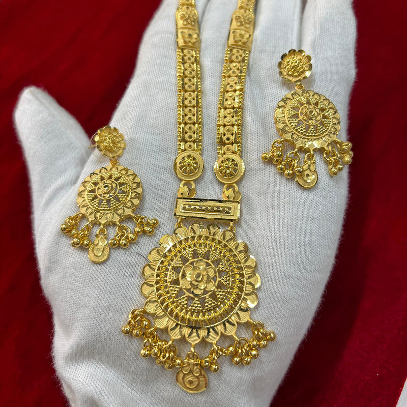 Pari Art Jewellery Forming Gold Plated Long Necklace Set