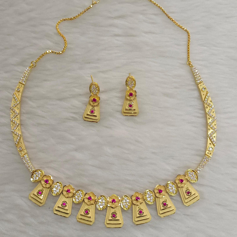 Pari Art Jewellery Forming Gold Plated Necklace Set