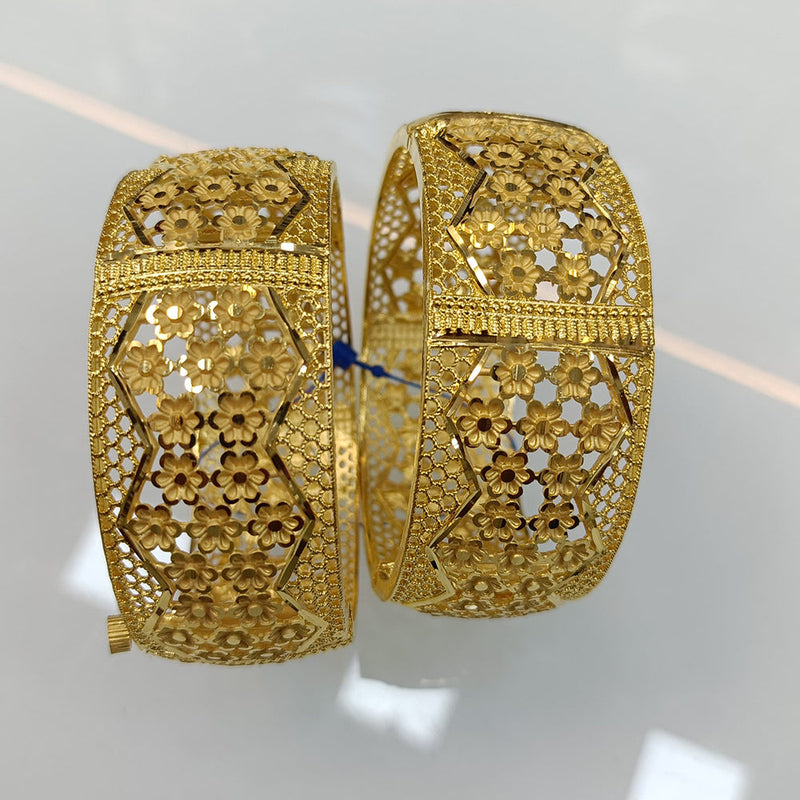 Pari Art Jewellery Forming Gold Openable Bangles Set