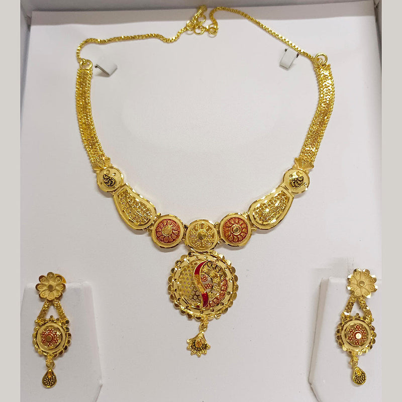 Pari Art Jewellery Forming Gold Plated Necklace Set