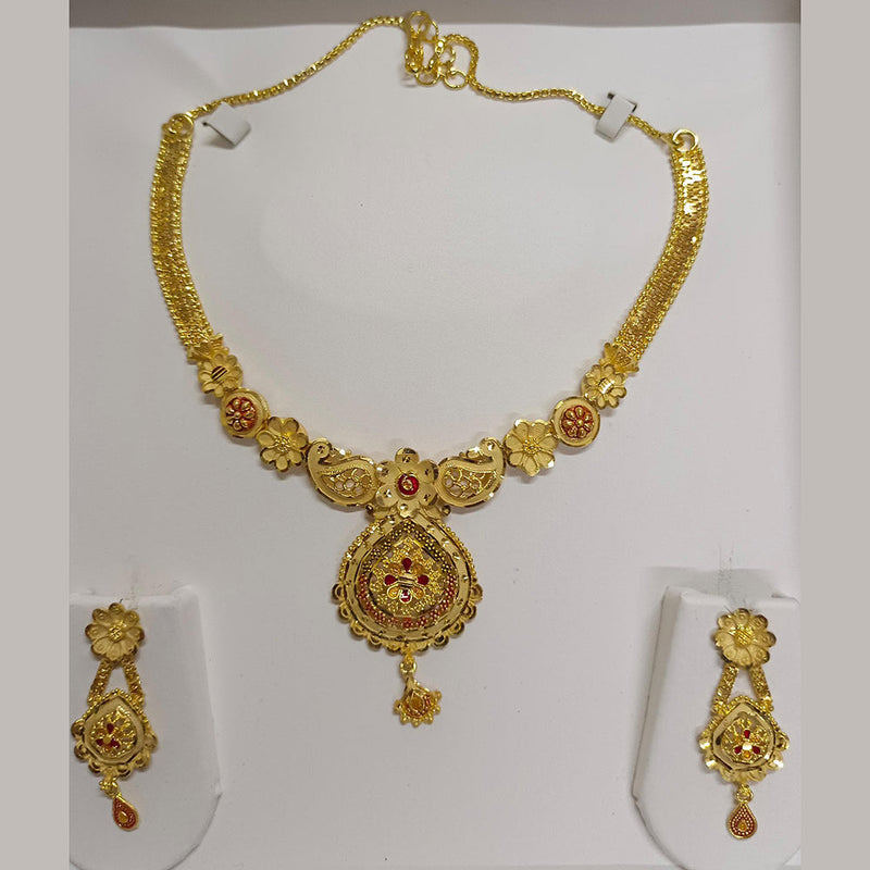 Pari Art Jewellery Forming Gold Plated Necklace Set