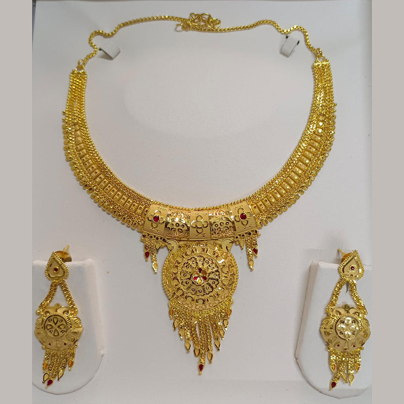 Pari Art Jewellery Forming Gold Plated Necklace Set