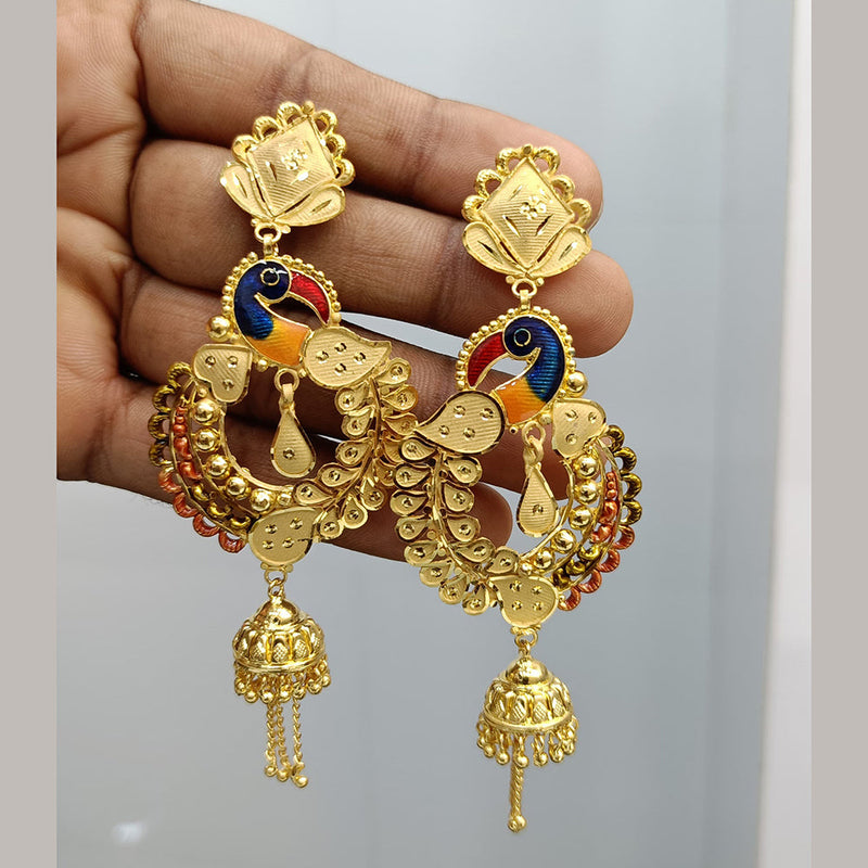 Pari Art Jewellery Gold Forming Dangler Earrings