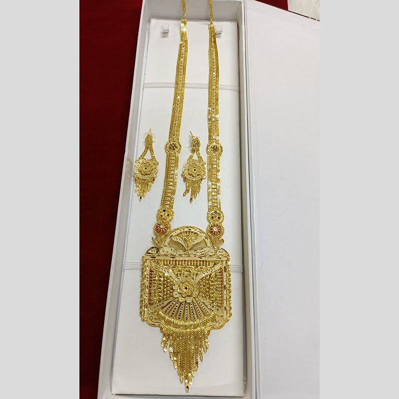 Pari Art Jewellery Forming Gold Plated Long Necklace Set