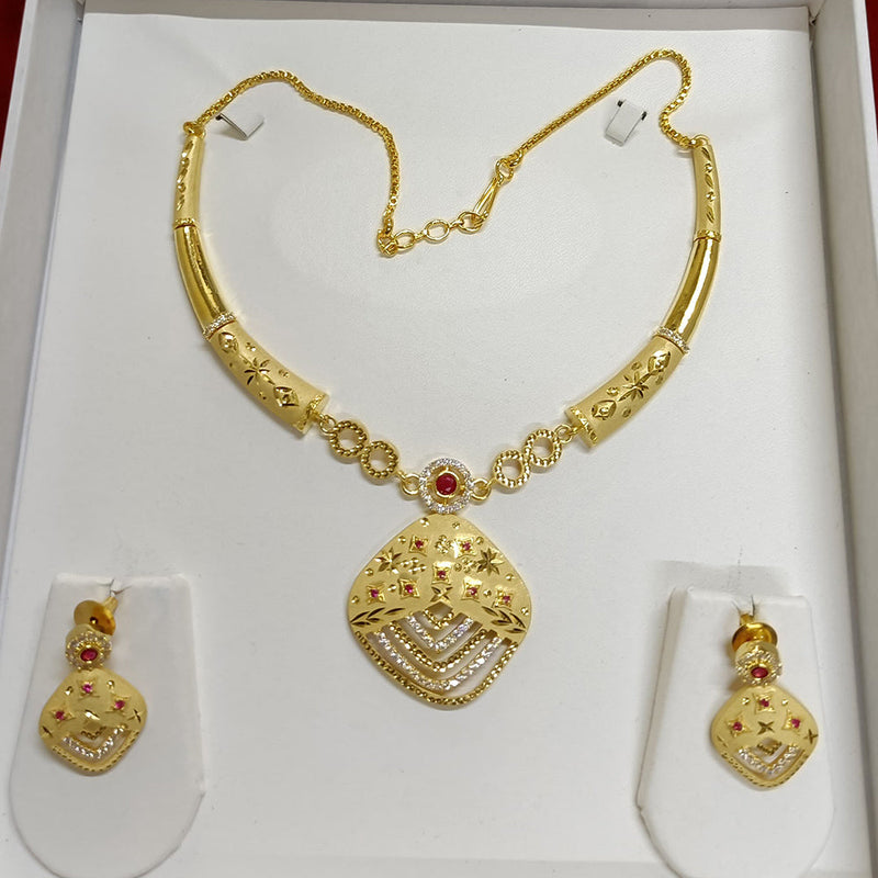 Pari Art Jewellery Forming Gold Plated Necklace Set