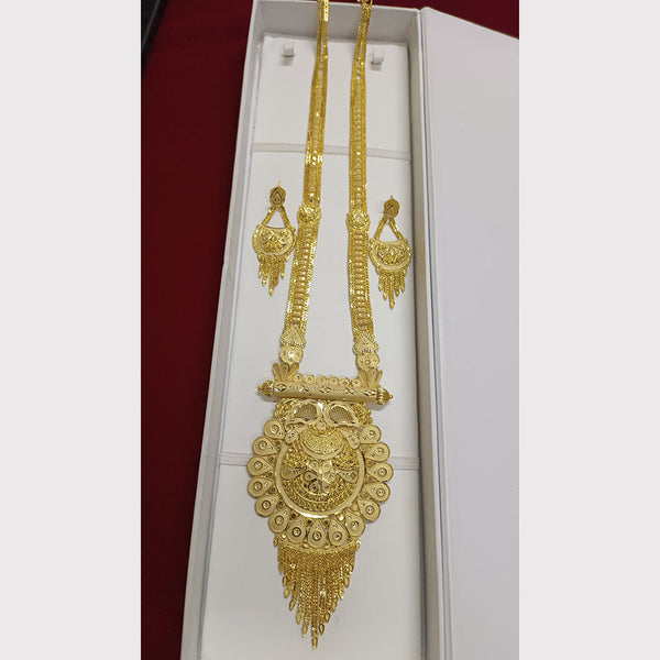 Pari Art Jewellery Forming Gold Plated Long Necklace Set