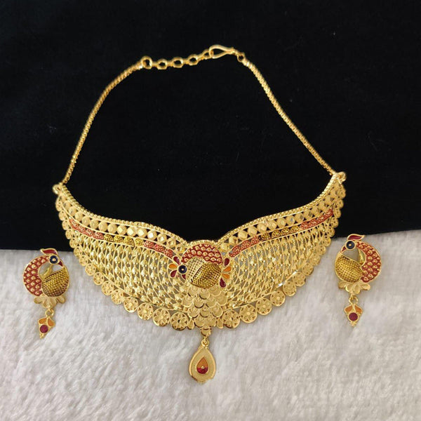 Pari Art Jewellery Forming Gold Plated Choker Necklace Set