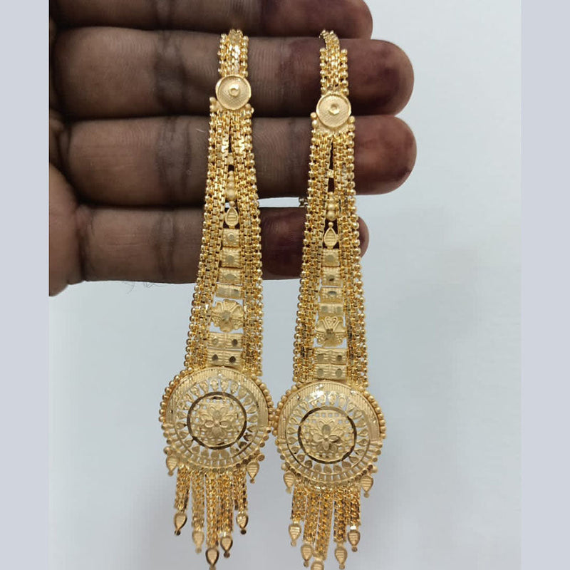 Pari Art Jewellery Gold Forming Dangler Earrings