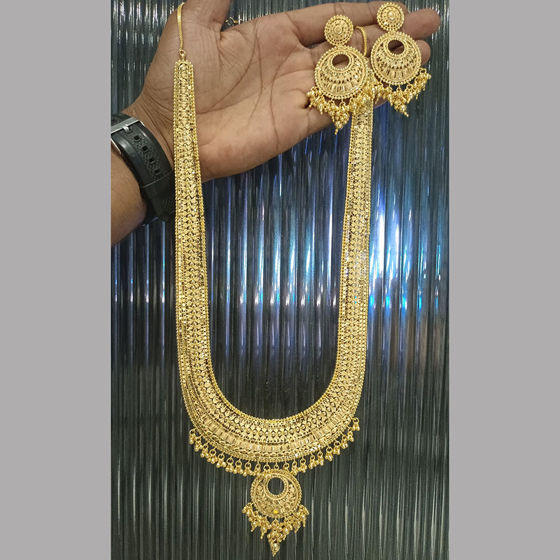 Pari Art Jewellery Forming Gold Long Necklace Set