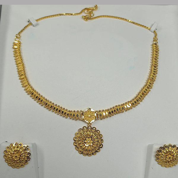 Pari Art Jewellery Forming Gold  Necklace Set