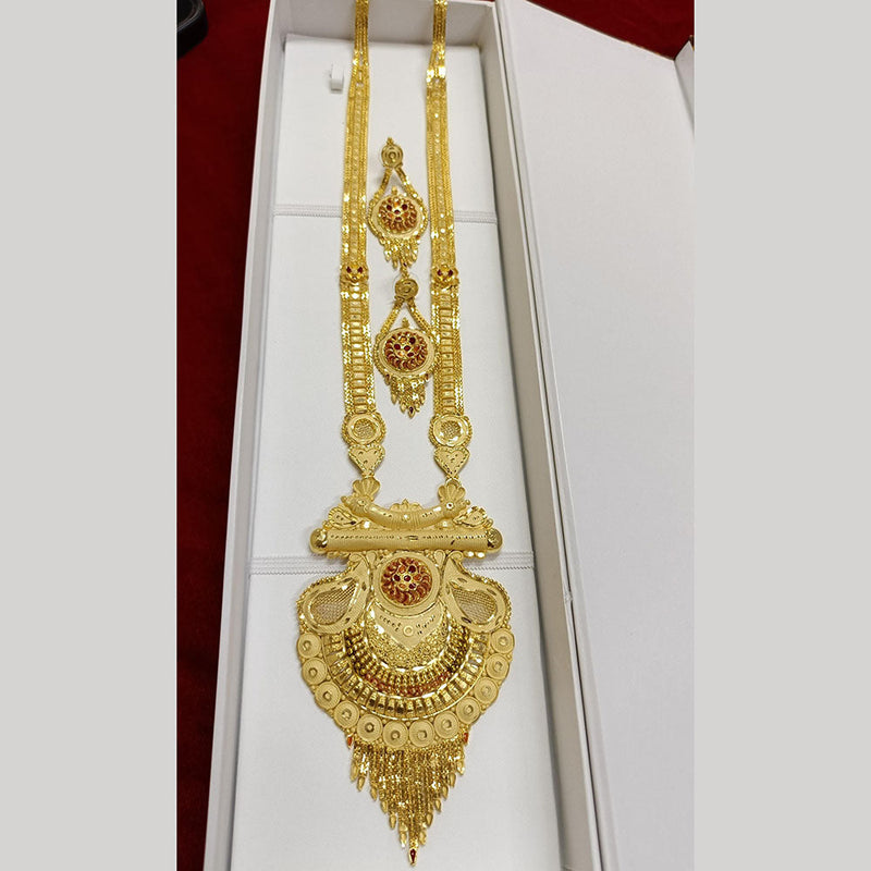 Pari Art Jewellery Forming Gold Plated Long Necklace Set