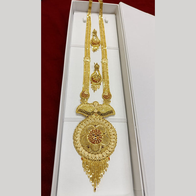 Pari Art Jewellery Forming Gold Plated Long Necklace Set