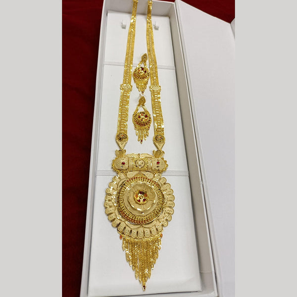 Pari Art Jewellery Forming Gold Plated Long Necklace Set