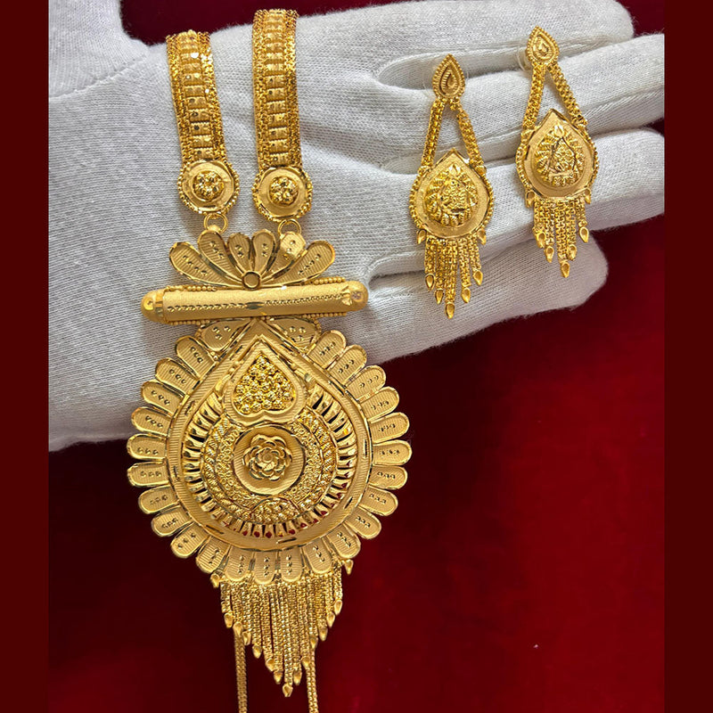 Pari Art Jewellery Forming Gold Plated Long Necklace Set