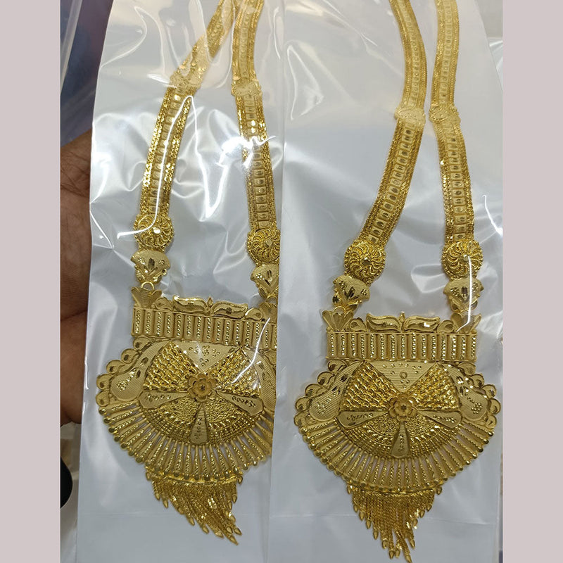 Pari Art Jewellery Forming Gold Plated Long Necklace Set ( 1 Piece Only )