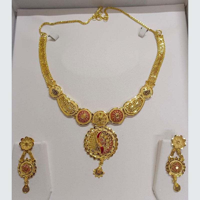 Pari Art Jewellery Forming Gold Plated Necklace Set