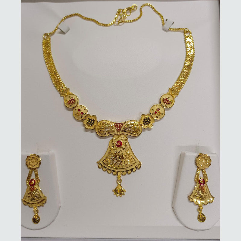 Pari Art Jewellery Forming Gold Plated Necklace Set