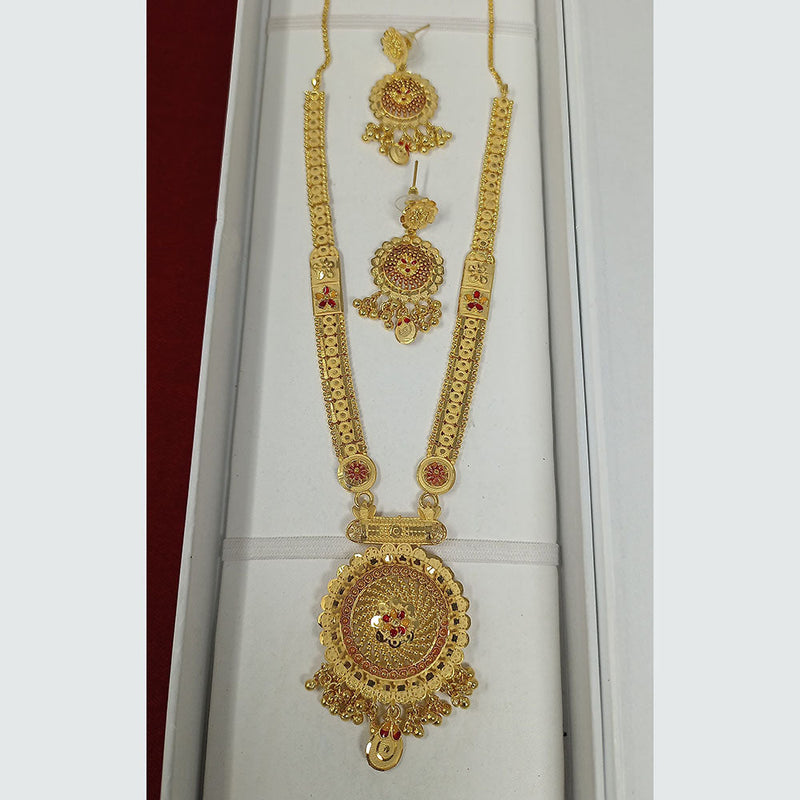 Pari Art Jewellery Forming Gold Plated Long Necklace Set