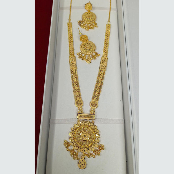 Pari Art Jewellery Forming Gold Plated Long Necklace Set