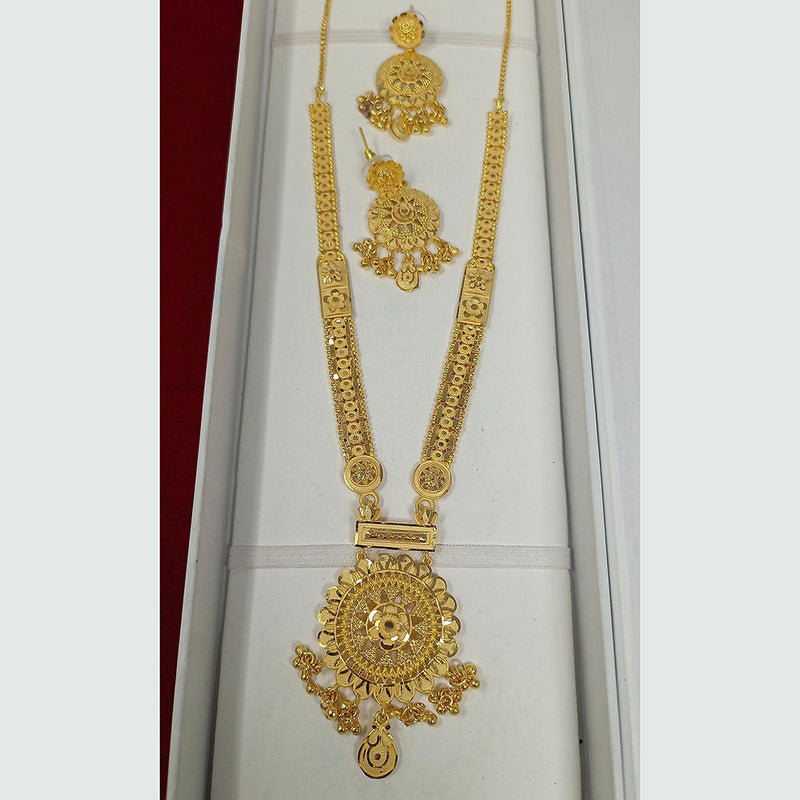 Pari Art Jewellery Forming Gold Plated Long Necklace Set