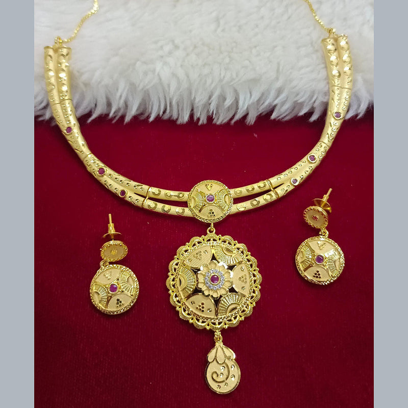 Pari Art Jewellery Forming Gold Plated Necklace Set