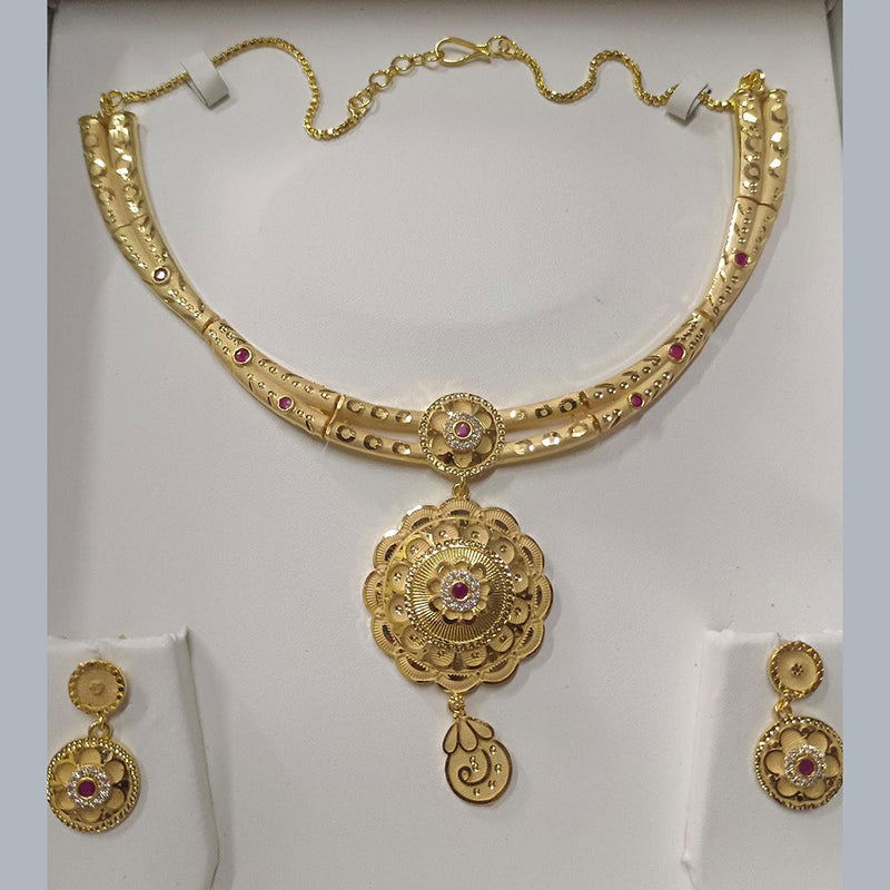 Pari Art Jewellery Forming Gold Plated Necklace Set