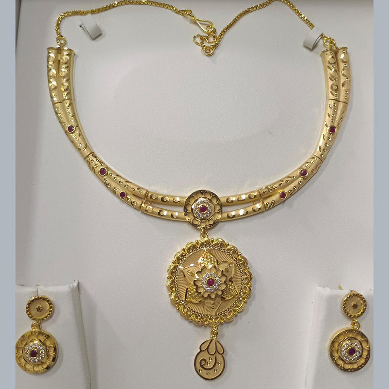 Pari Art Jewellery Forming Gold Plated Necklace Set