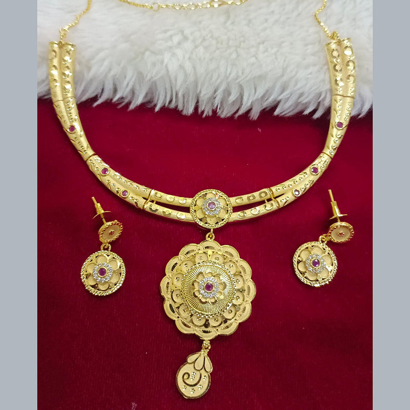 Pari Art Jewellery Forming Gold Plated Necklace Set