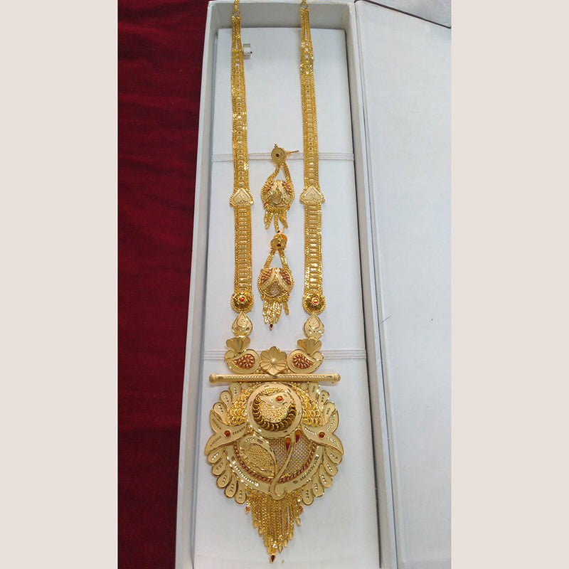 Pari Art Jewellery Forming Gold Plated Long Necklace Set