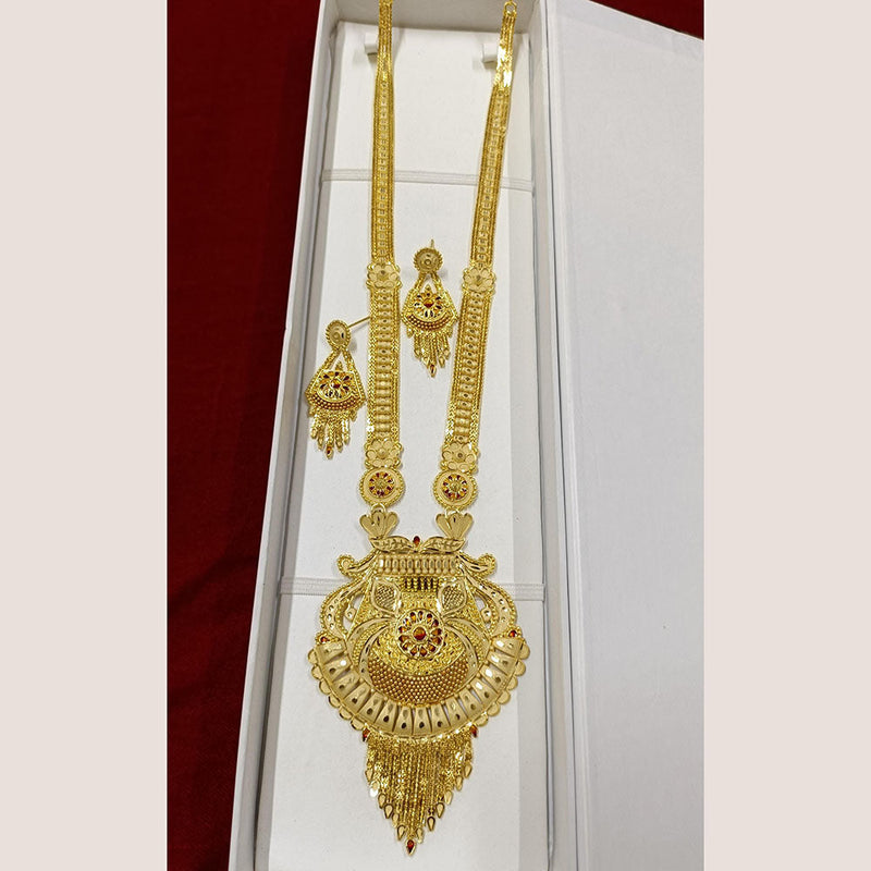 Pari Art Jewellery Forming Gold Plated Long Necklace Set