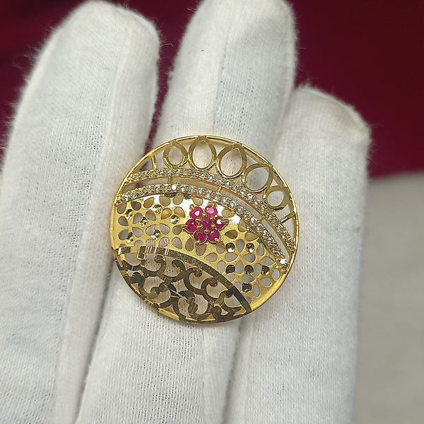 Pari Art Jewellery Forming Gold Plated Adjustable Ring