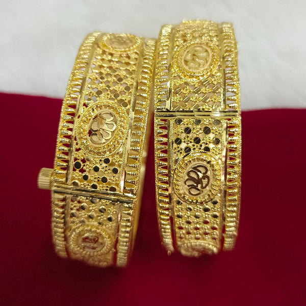 Pari Art Jewellery Forming Gold Plated Openable Bangles Set