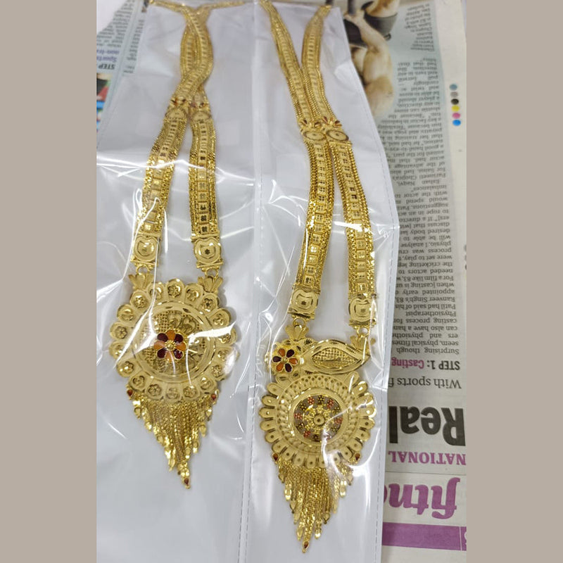 Pari Art Jewellery Forming Gold Plated Long Necklace ( 1 Piece Only )