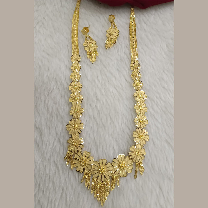 Pari Art Jewellery Forming Gold Plated Long Necklace Set