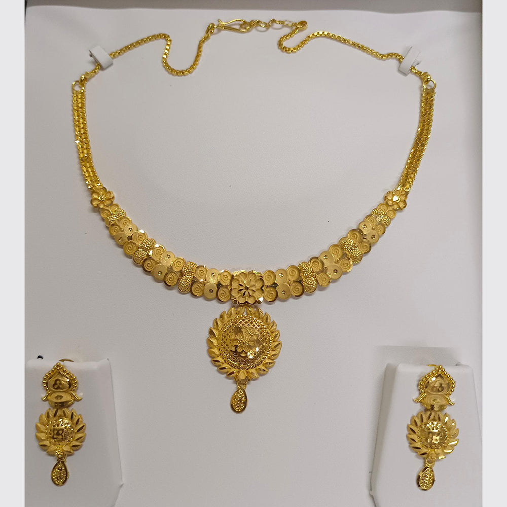 Pari Art Jewellery Forming Gold Necklace Set