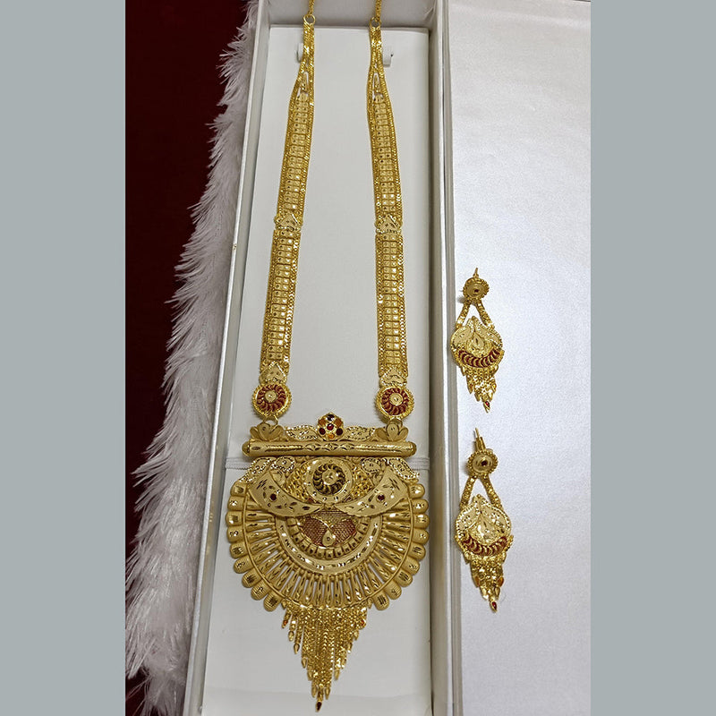 Pari Art Jewellery Forming Gold Plated Long Necklace Set