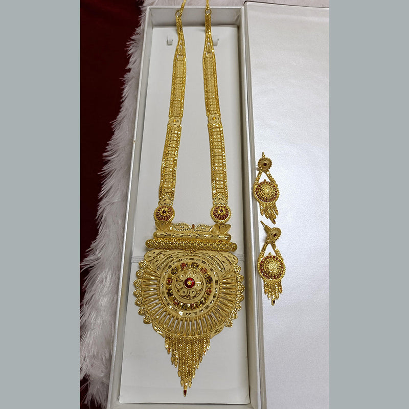 Pari Art Jewellery Forming Gold Plated Long Necklace Set