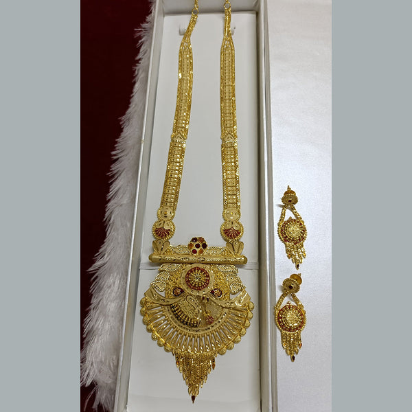 Pari Art Jewellery Forming Gold Plated Long Necklace Set