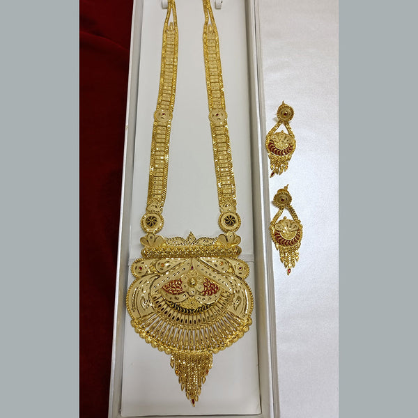 Pari Art Jewellery Forming Gold Plated Long Necklace Set