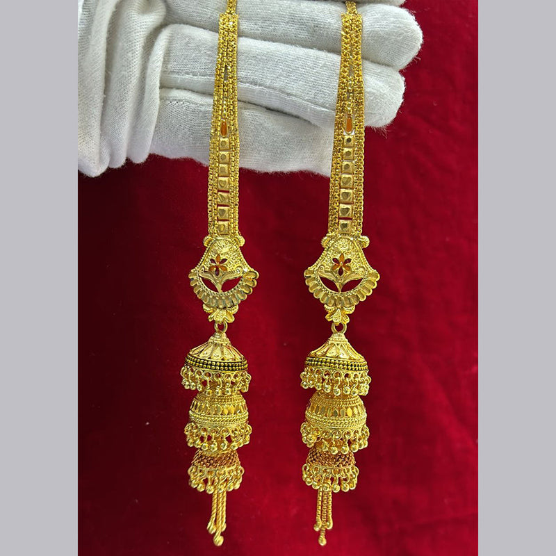 Pari Art Jewellery Gold Forming Gold Plated Jhumki Earrings