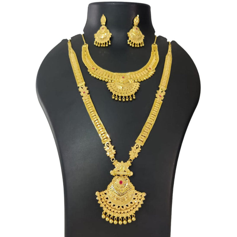 Pari Art Jewellery Forming Gold Necklace Combo