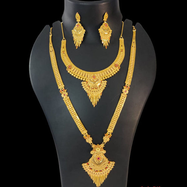 Pari Art Jewellery Forming Gold Necklace Combo