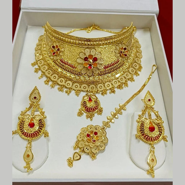 Pari Art Jewellery Forming Gold Necklace Set